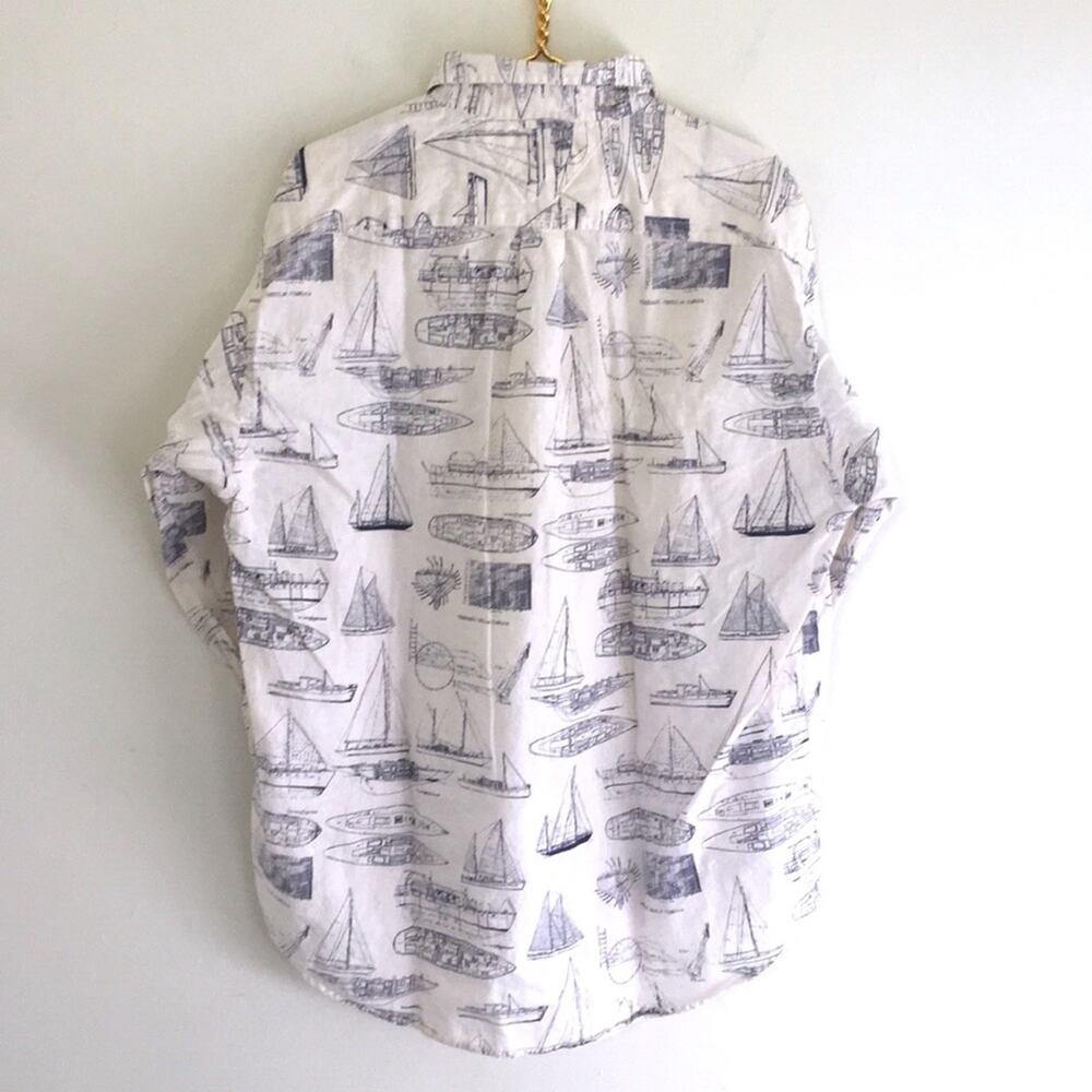 Tommy Hilfiger XL nautical theme linen+cotton shirt - Picture 3 of 13